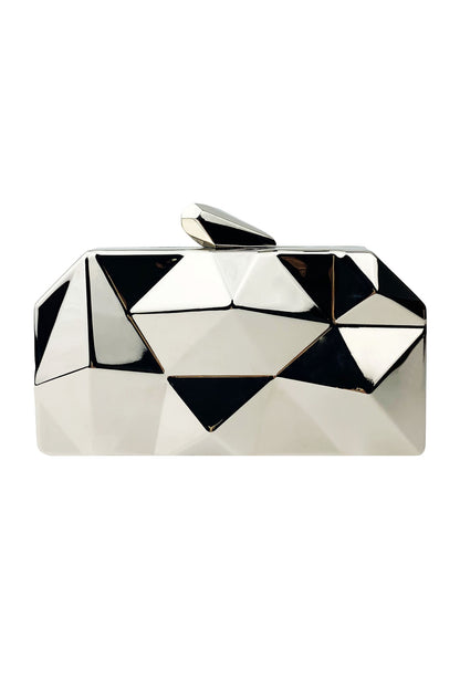 Geometrik Glossy Clutch