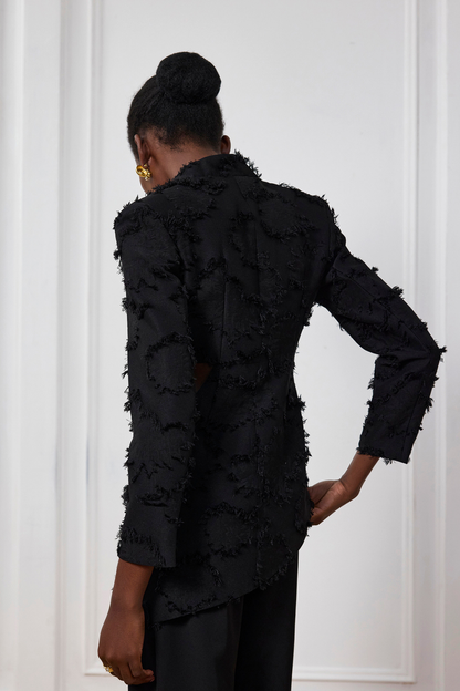 Aura Püsküllü Asimetrik Blazer