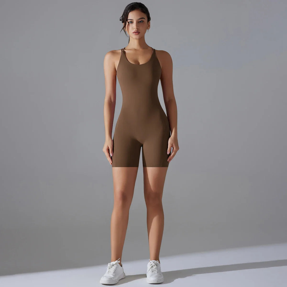 Sırtı Açık Yoga Bodysuit